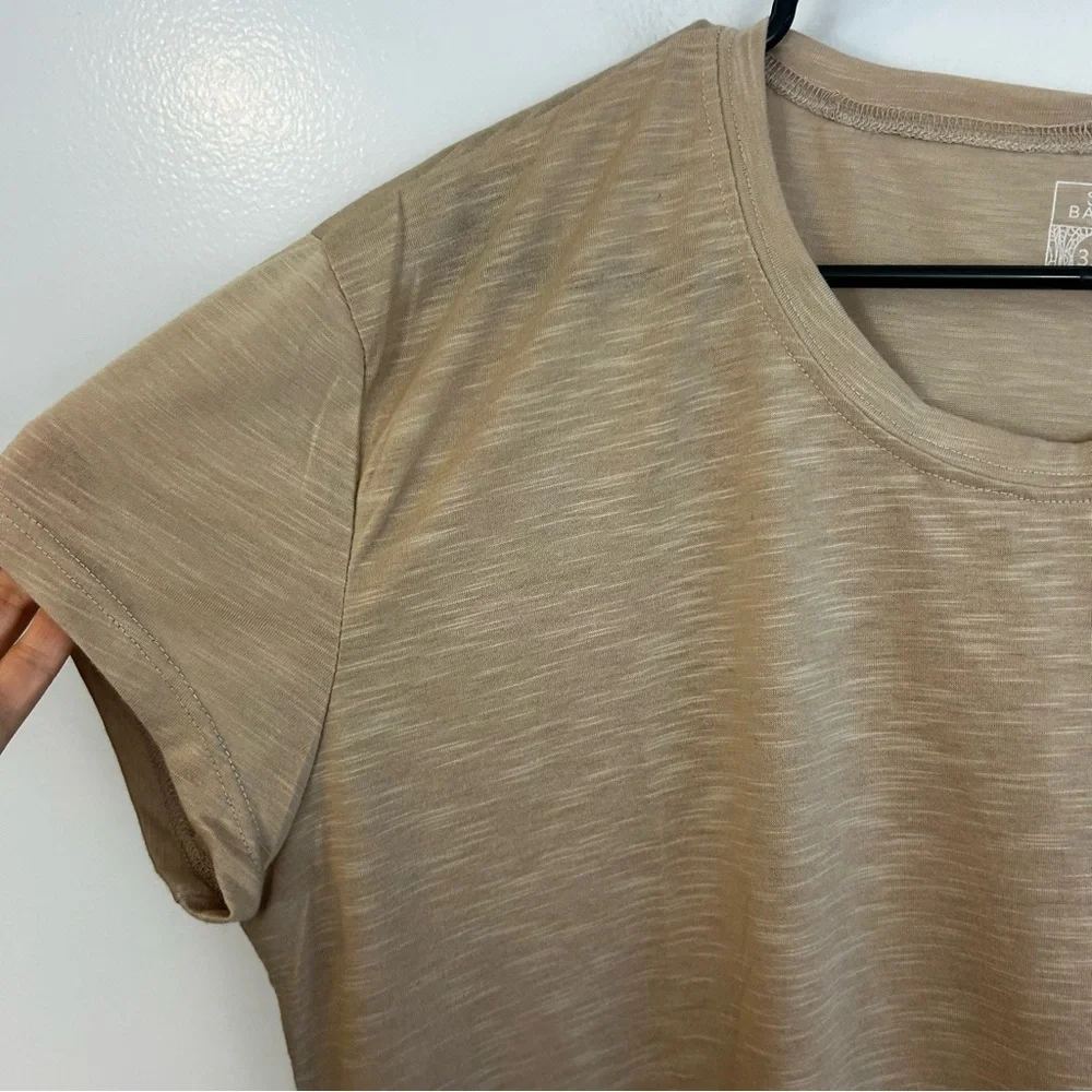 NWT Sexy Basic's Lightweight Casual Tan Short Sleeve Yoga Top/T-Shirt Size 3X